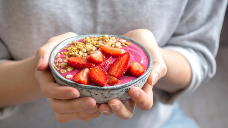 healthy smoothy in a bowl