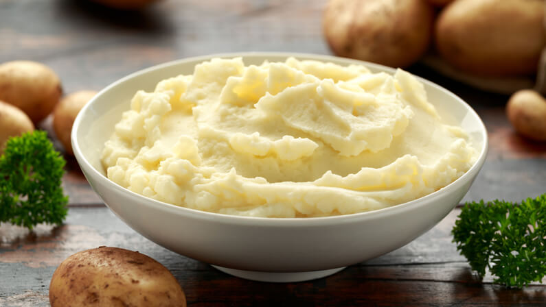 mashed potato in a bowl