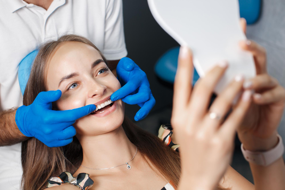 Patient and dentist